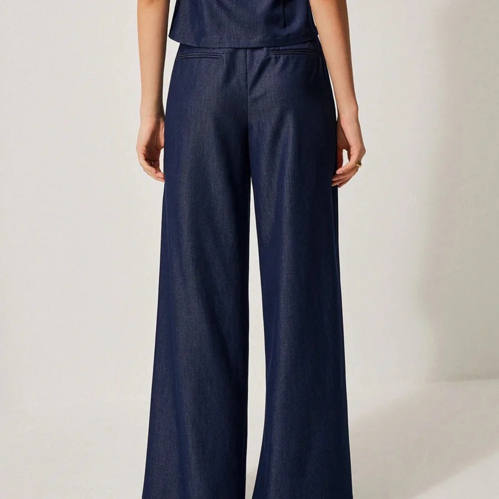 1001: Commense Navy Wide-Leg Pants - Picture 6 of 6